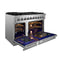 Massimo 48-Inch Freestanding Gas Range, 8 Burners, True Convection Oven