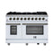 Massimo 48-Inch Freestanding Gas Range, 8 Burners, True Convection Oven