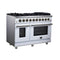 Massimo 48-Inch Freestanding Gas Range, 8 Burners, True Convection Oven