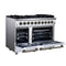 Massimo 48-Inch Freestanding Gas Range, 8 Burners, True Convection Oven