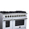 Massimo 48-Inch Freestanding Gas Range, 8 Burners, True Convection Oven