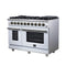 Massimo 48-Inch Freestanding Gas Range, 8 Burners, True Convection Oven