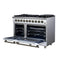 Massimo 48-Inch Freestanding Gas Range, 8 Burners, True Convection Oven