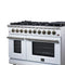 Massimo 48-Inch Freestanding Gas Range, 8 Burners, True Convection Oven