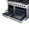 Massimo 48-Inch Freestanding Gas Range, 8 Burners, True Convection Oven