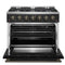 Galiano 36-inch Freestanding Gas Range in with Antique Brass Design, 6 Burners, 83,000 BTU, 5.36 cu.ft. Convection Oven