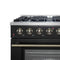 Galiano 36-inch Freestanding Gas Range in with Antique Brass Design, 6 Burners, 83,000 BTU, 5.36 cu.ft. Convection Oven