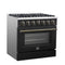 Galiano 36-inch Freestanding Gas Range in with Antique Brass Design, 6 Burners, 83,000 BTU, 5.36 cu.ft. Convection Oven