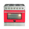 Galiano 36-Inch Freestanding Gas Range, , 6 Burners, Energy Efficient, Door