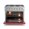 Galiano 36-Inch Freestanding Gas Range, , 6 Burners, Energy Efficient, Door