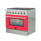 Galiano 36-Inch Freestanding Gas Range, , 6 Burners, Energy Efficient, Door