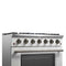 Galiano 36-inch Freestanding Gas Range in with Antique Brass Design, 6 Burners, 83,000 BTU, 5.36 cu.ft. Convection Oven