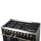 Galiano 48-inch Gas Range & Antique Brass Design, 8 Burners, 107,000 BTU, Griddle, 6.58 cu.ft. Double Ovens
