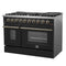 Galiano 48-inch Gas Range & Antique Brass Design, 8 Burners, 107,000 BTU, Griddle, 6.58 cu.ft. Double Ovens