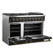 Galiano 48-inch Gas Range & Antique Brass Design, 8 Burners, 107,000 BTU, Griddle, 6.58 cu.ft. Double Ovens