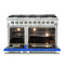 Galiano 48-Inch Freestanding Gas Range, , 8 Burners, 107,000 BTU, Griddle, Double Ovens, Energy Efficient, Doors