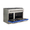 Galiano 48-Inch Freestanding Gas Range, , 8 Burners, 107,000 BTU, Griddle, Double Ovens, Energy Efficient, Doors