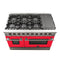 Galiano 48-Inch Freestanding Gas Range, , 8 Burners, 107,000 BTU, Griddle, Double Ovens, Energy Efficient, Doors