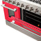 Galiano 48-Inch Freestanding Gas Range, , 8 Burners, 107,000 BTU, Griddle, Double Ovens, Energy Efficient, Doors
