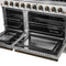 Galiano 48-inch Gas Range & Antique Brass Design, 8 Burners, 107,000 BTU, Griddle, 6.58 cu.ft. Double Ovens