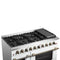 Galiano 48-inch Gas Range & Antique Brass Design, 8 Burners, 107,000 BTU, Griddle, 6.58 cu.ft. Double Ovens
