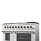 Galiano 48-inch Gas Range & Antique Brass Design, 8 Burners, 107,000 BTU, Griddle, 6.58 cu.ft. Double Ovens