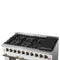 Galiano 48-inch Gas Range & Antique Brass Design, 8 Burners, 107,000 BTU, Griddle, 6.58 cu.ft. Double Ovens