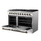 Galiano 48-inch Gas Range & Antique Brass Design, 8 Burners, 107,000 BTU, Griddle, 6.58 cu.ft. Double Ovens