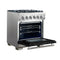 Capriasca 30-Inch Freestanding Gas Range, 4 Burners, True Convection Oven, Door