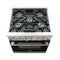 Capriasca 30-Inch Freestanding Gas Range, 4 Burners, True Convection Oven, Door