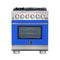 Capriasca 30-Inch Freestanding Gas Range, 4 Burners, True Convection Oven, Door