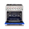 Capriasca 30-Inch Freestanding Gas Range, 4 Burners, True Convection Oven, Door
