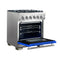 Capriasca 30-Inch Freestanding Gas Range, 4 Burners, True Convection Oven, Door