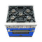 Capriasca 30-Inch Freestanding Gas Range, 4 Burners, True Convection Oven, Door