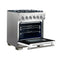 Capriasca 30-Inch Freestanding Gas Range, 4 Burners, True Convection Oven, Door