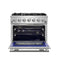 Capriasca 36-Inch Gas Range, , 6 Brass Burners, 120,000 BTU, Convection Oven, Energy Efficient