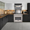 Capriasca 36-Inch Gas Range, , 6 Brass Burners, 120,000 BTU, Convection Oven, Energy Efficient