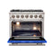 Capriasca 36-Inch Gas Range, , 6 Brass Burners, 120,000 BTU, Convection Oven, Energy Efficient, Door