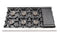 Capriasca 48-inch Gas Range , 8 Brass Burners 160,000 BTU, 6.58 cu.ft. Double Oven