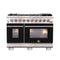 Capriasca 48-inch Gas Range , 8 Brass Burners 160,000 BTU, 6.58 cu.ft. Double Oven, Doors