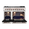 Capriasca 48-inch Gas Range , 8 Brass Burners 160,000 BTU, 6.58 cu.ft. Double Oven, Doors