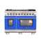 Capriasca 48-inch Gas Range , 8 Brass Burners 160,000 BTU, 6.58 cu.ft. Double Oven, Doors