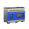 Capriasca 48-inch Gas Range , 8 Brass Burners 160,000 BTU, 6.58 cu.ft. Double Oven, Doors