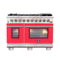 Capriasca 48-inch Gas Range , 8 Brass Burners 160,000 BTU, 6.58 cu.ft. Double Oven, Doors