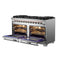 Capriasca 60-Inch Freestanding Gas Range, 10 Burners, True Convection Oven