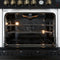 Giovanni 30-inch Gas Range & Antique Brass Design, 5 Burners 67,000 BTU, 4.32 cu.ft. Convection Oven