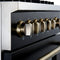 Giovanni 30-inch Gas Range & Antique Brass Design, 5 Burners 67,000 BTU, 4.32 cu.ft. Convection Oven