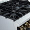 Marco 30-inch Gas Range & Antique Brass Design, 4 Burners 37,000 BTU, 4.32 cu.ft. Convection Oven