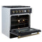 Marco 30-inch Gas Range & Antique Brass Design, 4 Burners 37,000 BTU, 4.32 cu.ft. Convection Oven