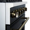 Marco 30-inch Gas Range & Antique Brass Design, 4 Burners 37,000 BTU, 4.32 cu.ft. Convection Oven